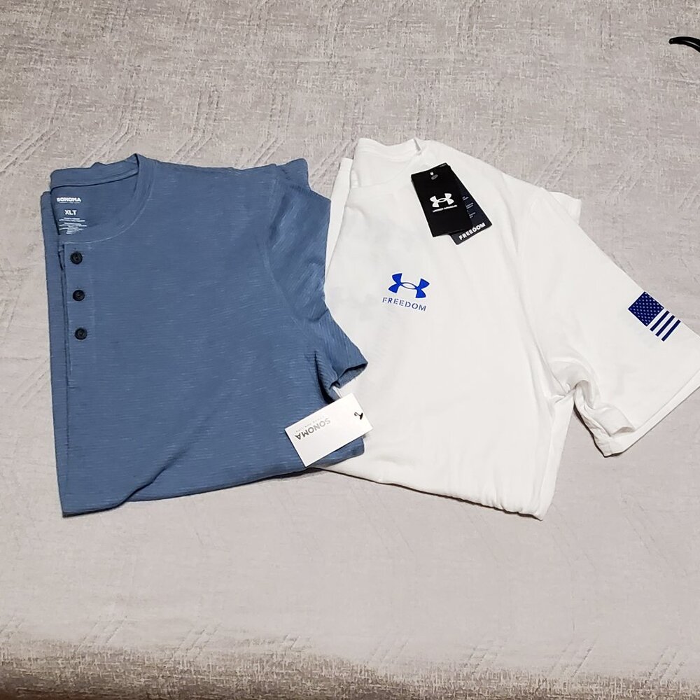 NWT!  Bundle 2-Men's shirts Under Armour & Sonoma Size: XLT - Picture 2 of 8
